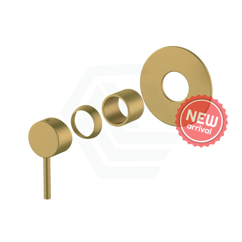 Aquaperla Lucid Pin Round Wall Mixer Trim Kit Only Brushed Brass/Brushed Nickel/Gunmetal Grey Brass