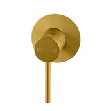 G#1(Gold) Lucid Pin Round Brushed Brass Shower/Bath Wall Mixer Solid Gold Mixers