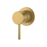 G#1(Gold) Aquaperla Round Brushed Brass Shower/Bath Wall Mixer Solid Brass 65mm Cover Plate