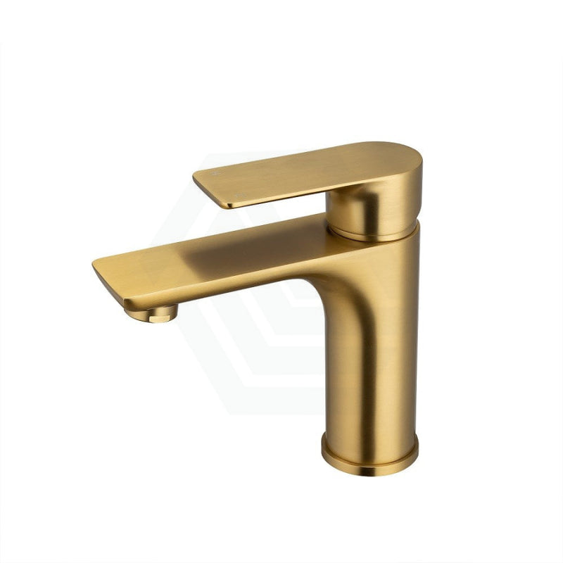 Aquaperla Vog Series Round Short Basin Mixer Tap Brushed Brass/Brushed Nickel/Gunmetal Grey Mixers