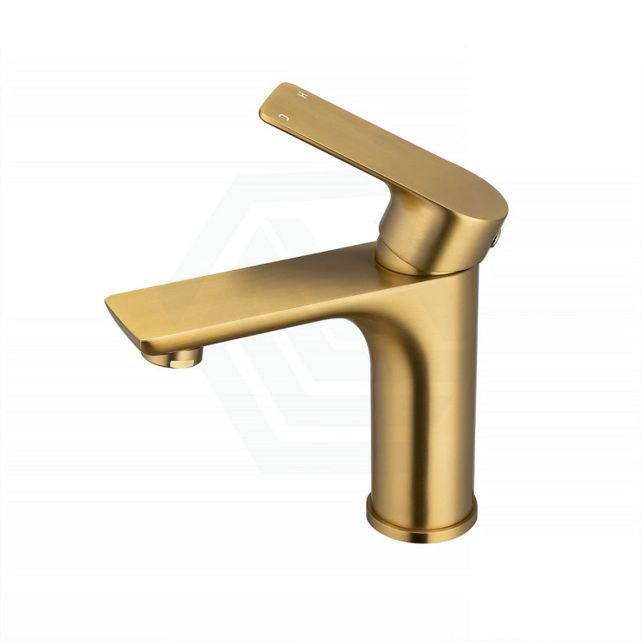 Aquaperla Vog Series Round Short Basin Mixer Tap Brushed Brass/Brushed Nickel/Gunmetal Grey Mixers