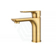 Aquaperla Vog Series Round Short Basin Mixer Tap Brushed Brass/Brushed Nickel/Gunmetal Grey Brass