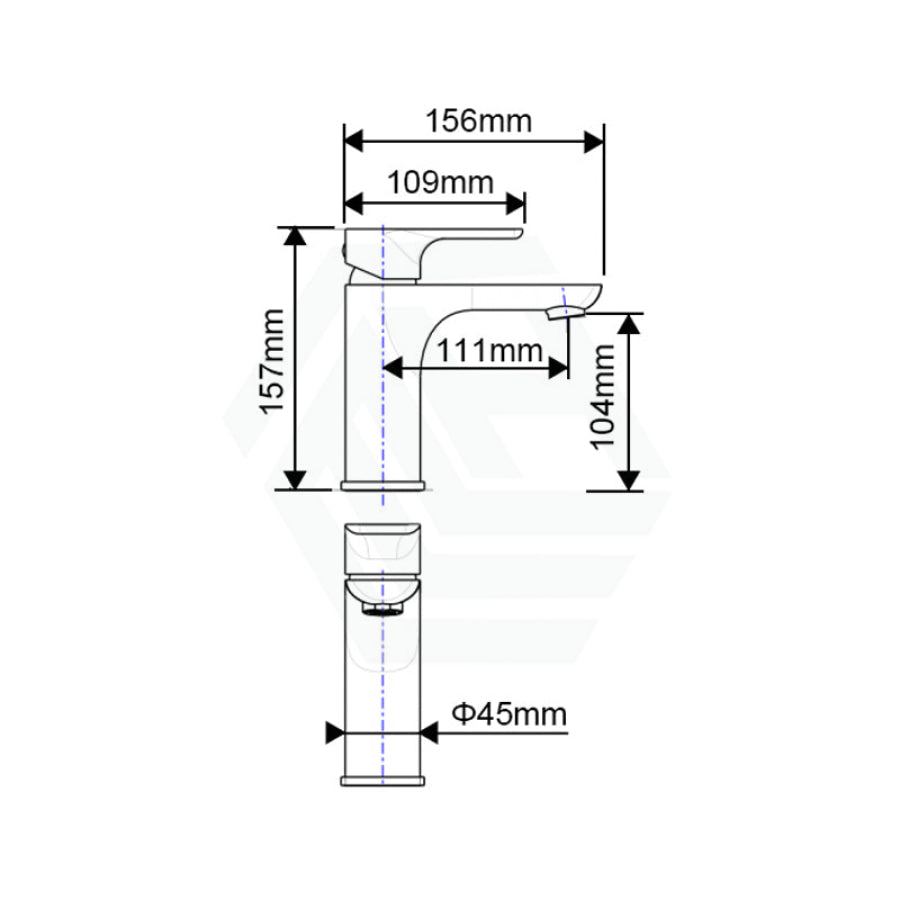 Aquaperla Vog Series Round Short Basin Mixer Tap Brushed Brass/Brushed Nickel/Gunmetal Grey Mixers