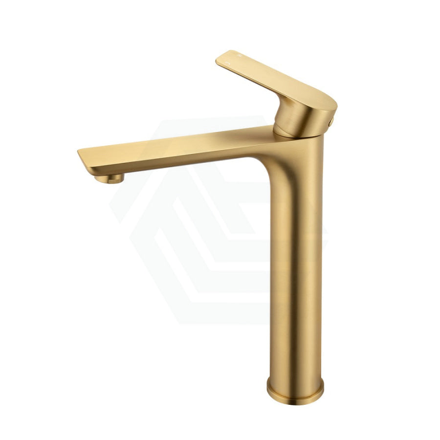 Aquaperla Vog Series Round Tall Basin Mixer Tap Brushed Brass/Brushed Nickel/Gunmetal Grey Mixers