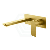 Aquaperla Vog Series Square Bath/Basin Wall Mixer With Spout Brushed Brass/Brushed Nickel/Gunmetal