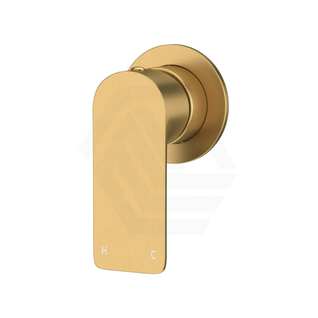 Aquaperla Vog Series Solid Brass Wall Mixer With 65Mm Cover Plate Brushed Brass/Brushed Nickel/Gun