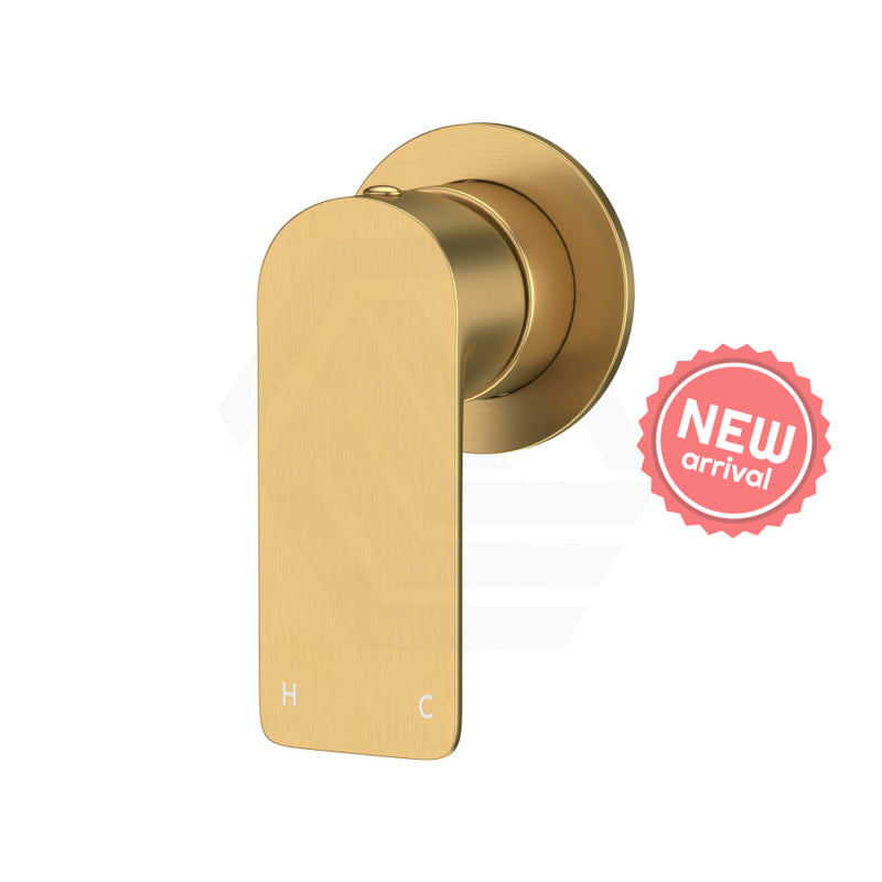 Aquaperla Vog Series Solid Brass Wall Mixer With 65Mm Cover Plate Brushed Brass/Brushed Nickel/Gun