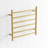 G#1(Gold) 620x600x120mm Round Brushed Gold Electric Heated Towel Rack 6 Bars Stainless Steel