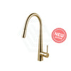 G#1(Gold) Aquaperla Round Brushed Brass Pull Out Kitchen Sink Mixer Tap Swivel Mixers