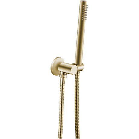 G#1(Gold) Round Brushed Gold Handheld Shower With Wall Bracket Set