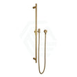 G#1(Gold) Aquaperla Caddence Round Brushed Brass Shower Rail With Abs 3 Functions Handheld Set