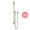 G#1(Gold) Aquaperla Caddence Round Brushed Brass Shower Rail With Abs 3 Functions Handheld Set