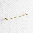 G#1(Gold) Aquaperla 600Mm Round Brushed Brass Single Towel Rail Stainless Steel Gold Rails