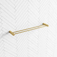 G#1(Gold) Aquaperla 600Mm Round Brushed Brass Double Towel Rail Stainless Steel Gold Rails