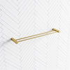 G#1(Gold) Aquaperla 600Mm Round Brushed Brass Double Towel Rail Stainless Steel Gold Rails