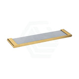 Aquaperla Vog Series Glass Shelf Brushed Brass/Brushed Nickel/Gun Metal Grey Brass Back To Wall