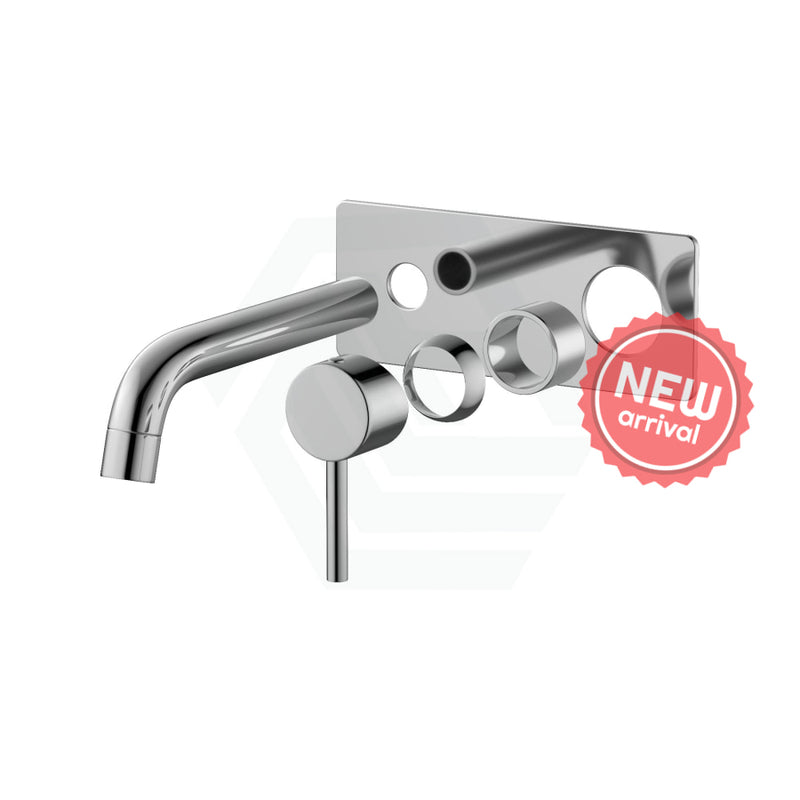 Aquaperla Lucid Pin Round Wall Mixer With Spout Trim Kit Only Chrome/Matt Black/Brushed