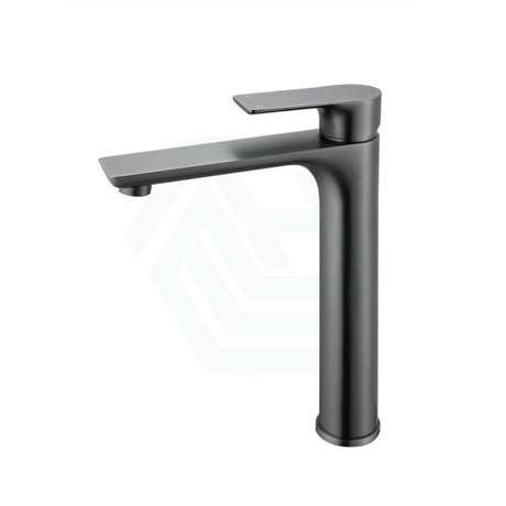 Aquaperla Vog Series Round Tall Basin Mixer Tap Brushed Brass/Brushed Nickel/Gunmetal Grey Gunmetal