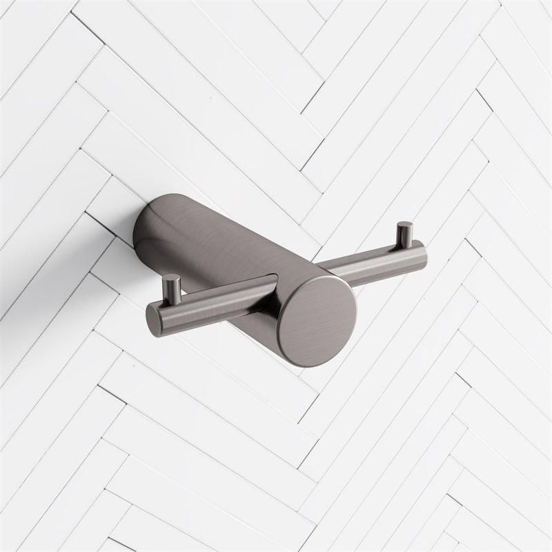 M#1(Gunmetal Grey) Aquaperla Round Gunmetal Grey Stainless Steel Robe Hook Wall Mounted Hooks