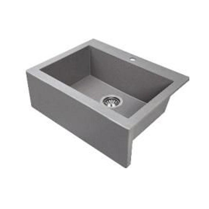 580x490x220mm Laveo Komodo Granite Single Bowl Square Stone Kitchen Sink Variant Colour Available