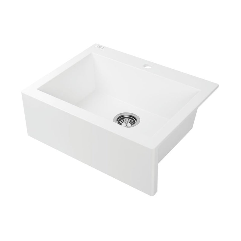 580x490x220mm Laveo Komodo Granite Single Bowl Square Stone Kitchen Sink Variant Colour Available