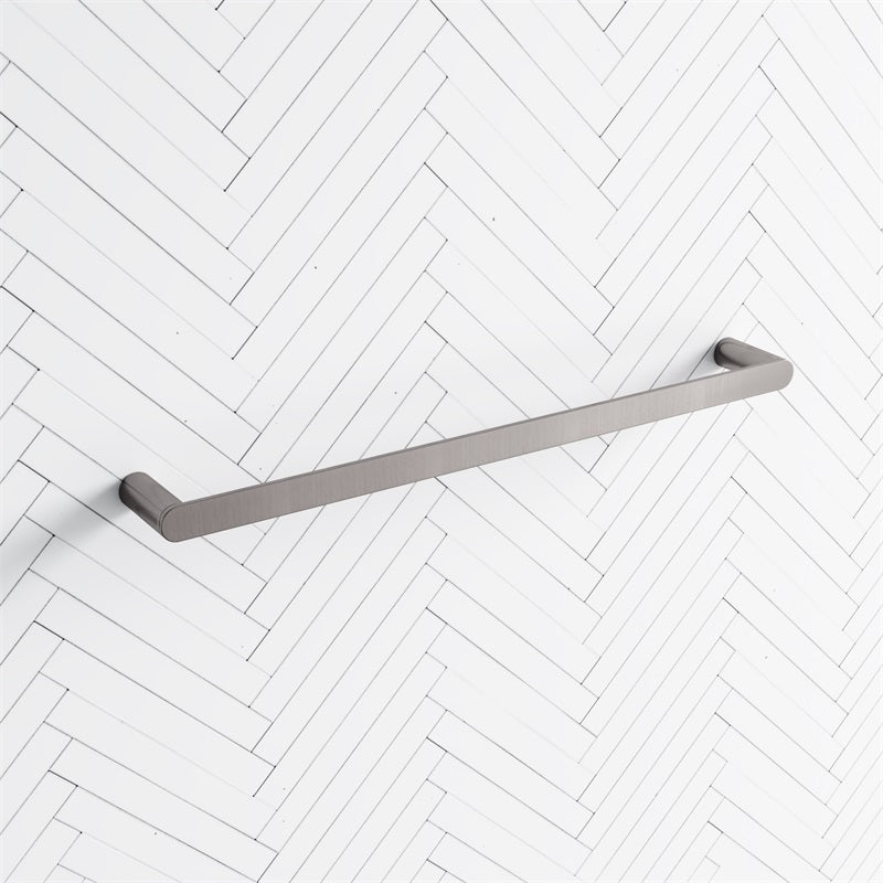 M#1(Gunmetal Grey) Norico Esperia Brushed Gunmetal Grey Single Towel Rail 600mm Stainless Steel 304 Wall Mounted