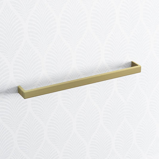 Norico Cavallo 600/800Mm Square Brushed Yellow Gold Single Towel Rail Stainless Steel 304 Bathroom