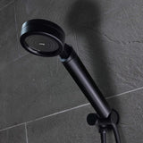 Aroma Sense Matt Black Fullset Handheld Shower Round Showers