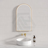 Aulic Canterbury 503X903Mm Brushed Nickel Framed Touchless Arch Backlit Led Mirror Mirrors