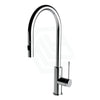 Aziz-Ii Chrome Dr Brass Round Mixer Tap With 360° Swivel And Pull Out Extended Nozzle For Kitchen