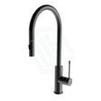 Aziz-Ii Matt Black Dr Brass Round Mixer Tap With 360° Swivel And Pull Out Extended Nozzle For