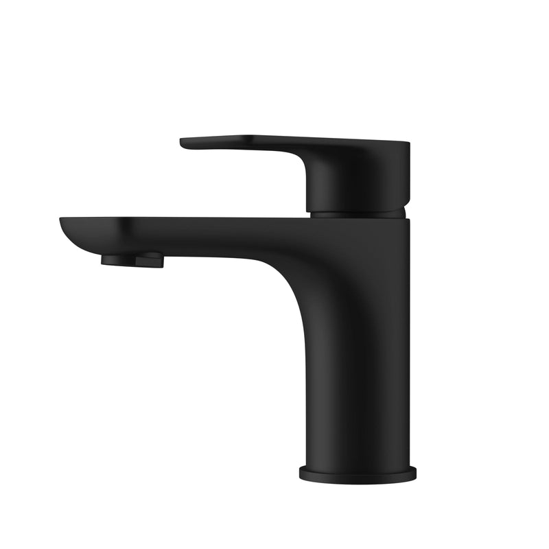 Solid Brass Short Basin Mixer Vanity Tap Black