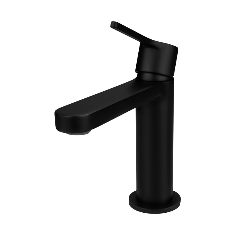 Solid Brass Matt Black Basin Mixer Tap Vanity For Bathroom Short Mixers