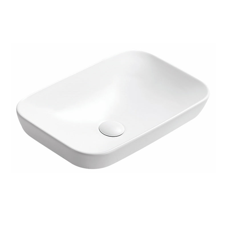 515X340X155Mm Rectangle Matt White Inset Ceramic Basin Basins