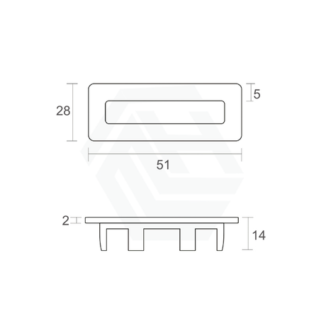 Basin Sink Square Overflow Ring Matt Black Accessories