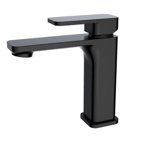 Square Solid Brass Basin Mixer Tap Vanity Tap Black