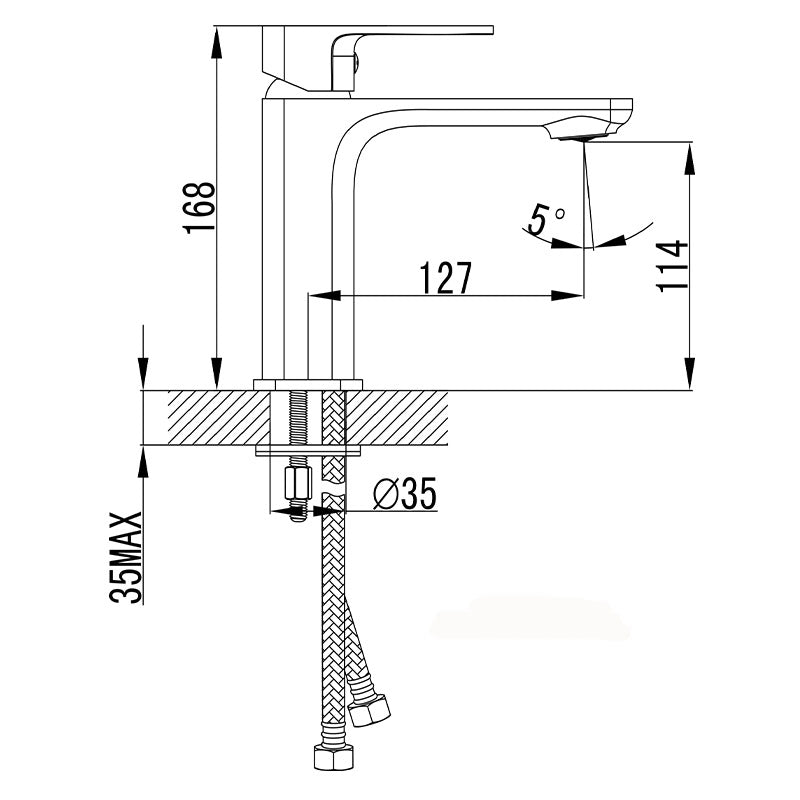 Seto Solid Brass Matt Black & Rose Gold Basin Mixer Tap For Vanity And Sink Bathroom Products