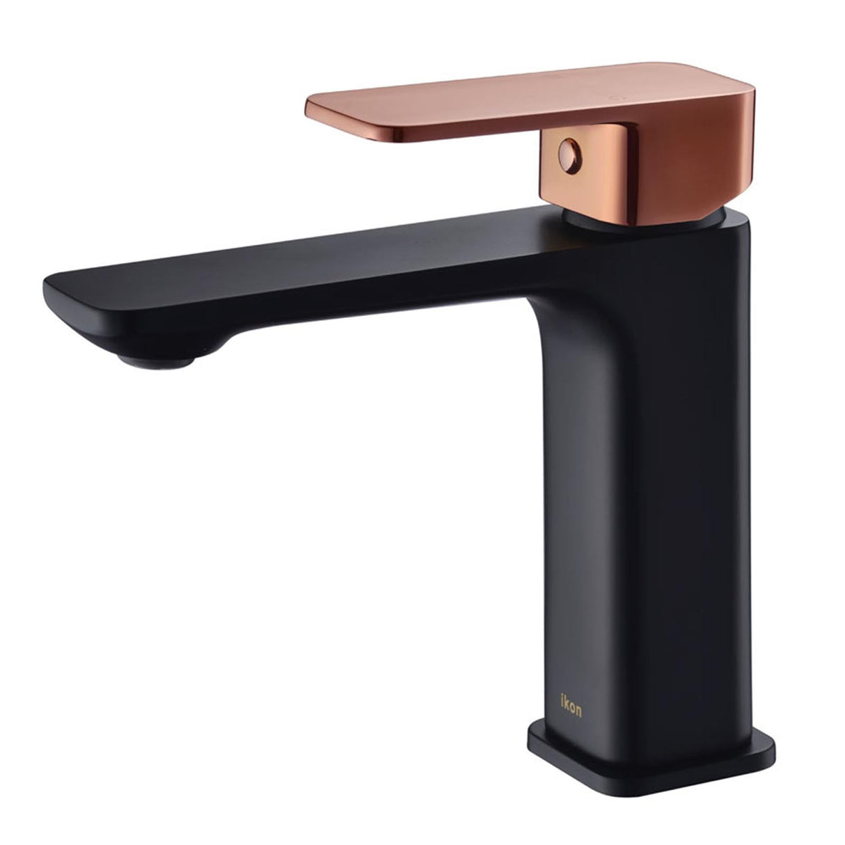 Seto Brass Vanity Short Basin Mixer Tap Black Rose Gold