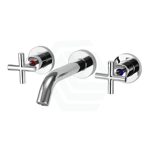 Bath Tap Set Wall Mounted Chrome