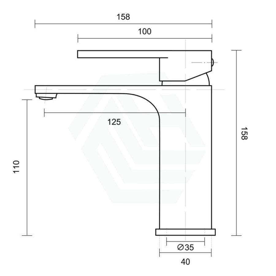 Bathroom Soft Square Solid Brass Chrome Basin Mixer Tap Vanity Products