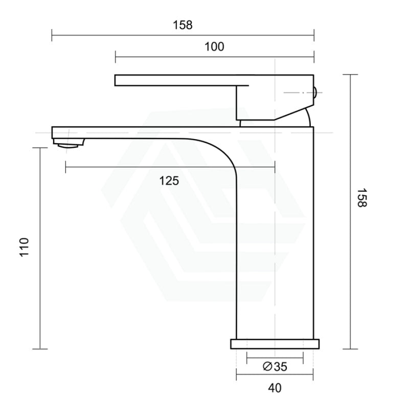 Bathroom Soft Square Solid Brass Matt Black Basin Mixer Tap Vanity Products