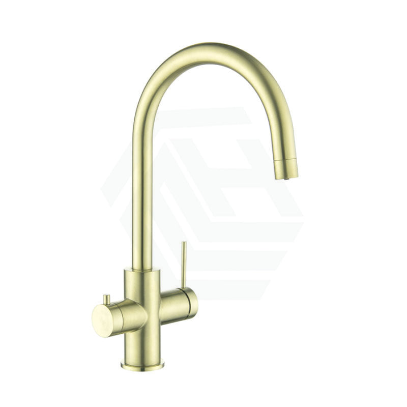 Bella Vista Mica French Gold 3 - Way Filter Sink Mixer Round Stainless Steel For Kitchen Taps