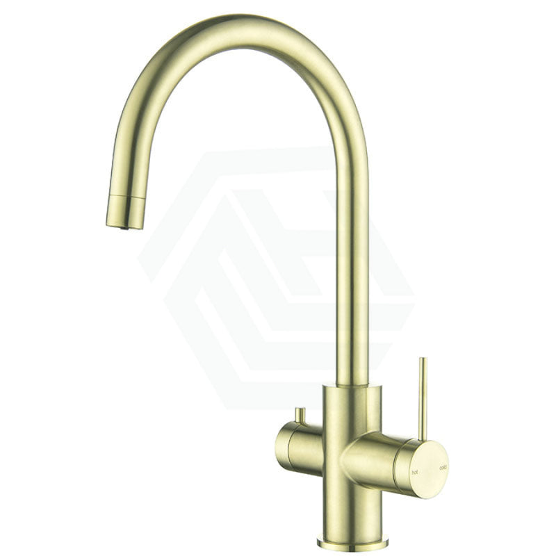 Bella Vista Mica French Gold 3 - Way Filter Sink Mixer Round Stainless Steel For Kitchen Taps