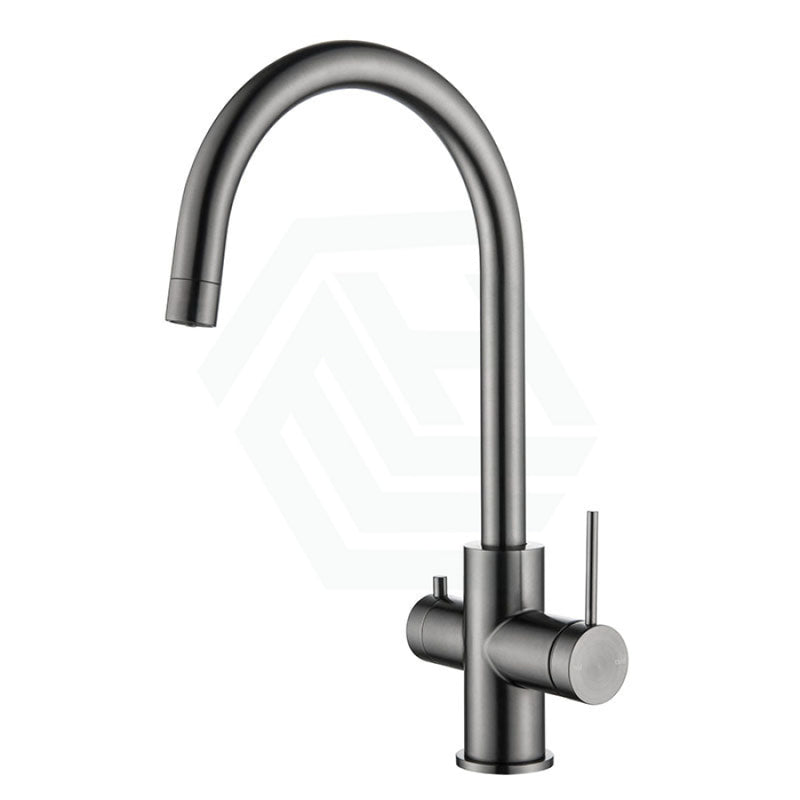 Bella Vista Mica Gunmetal Grey 3 - Way Filter Sink Mixer Round Stainless Steel For Kitchen Taps