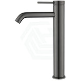 Bella Vista Mica Gunmetal Grey Tall Basin Mixer Tap Round Stainless Steel For Bathroom Mixers