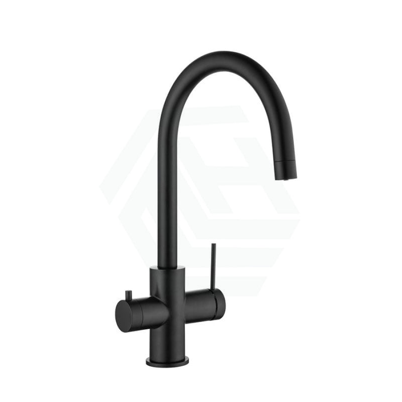 Bella Vista Mica Matt Black 3 - Way Filter Sink Mixer Round Stainless Steel For Kitchen Taps