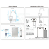 Billi Chilled & Sparkling Water On Tap B3000 With Dual Levered Slimline Dispenser Chrome Filter Taps