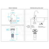 Billi Instant Filtered Water On Tap B1000 With Round Slimline Dispenser Platinum Filter Taps