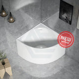 1000Mm Bella Corner Back To Wall Bathtub Gloss White With Overflow Bathtubs