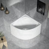 1000Mm Bella Corner Back To Wall Bathtub Gloss White With Overflow Bathtubs